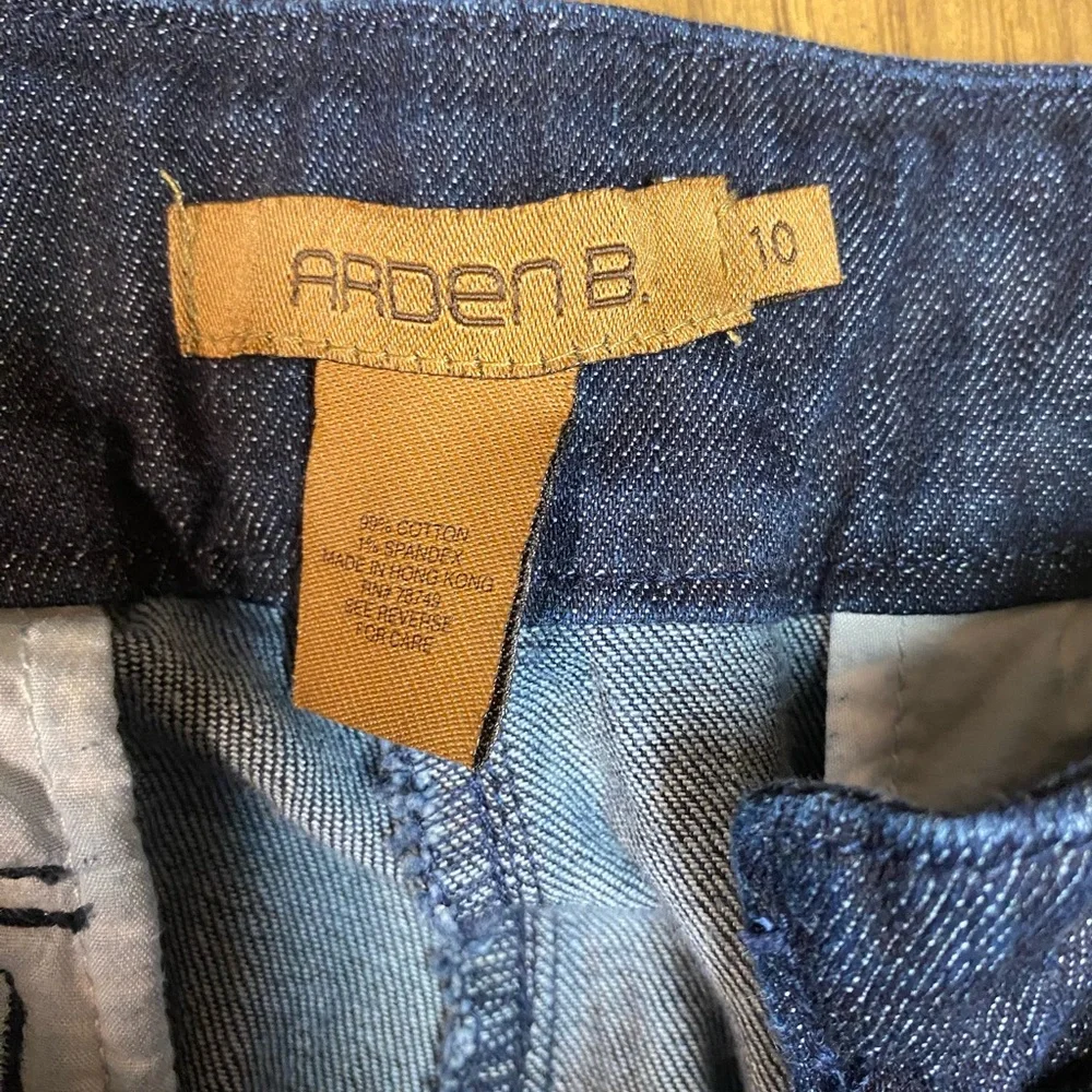 Arden B Long Inseam Flare Dark Wash Sailor Jeans Size 10 - Picture 4 of 8